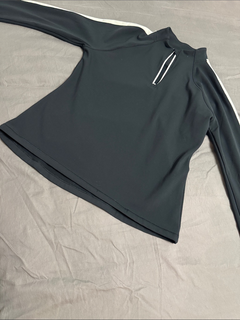 Spyder Black Performance Pullover with White Stripes